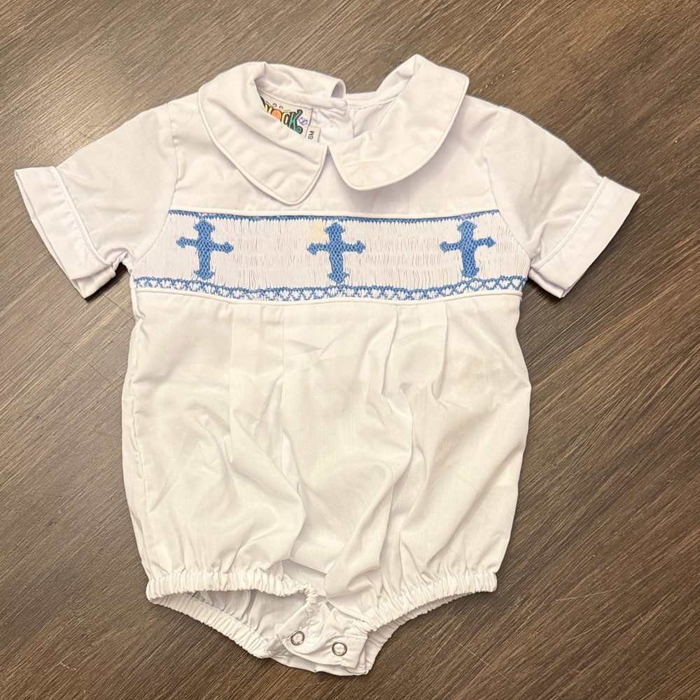 White and Blue Kids One Piece